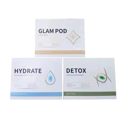 Skincare Liquid Boxes: Detox, Illuminating, Glam, Hydration